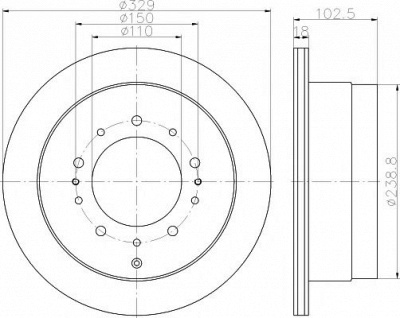 HELLA PAGID 8dd355115061 -  Тормозной диск
